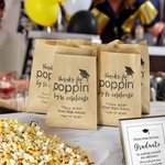 Set de 20 bolsas personalizadas de palomitas de maíz y galletas para fiestas de graduación, decoración para graduados y seniors