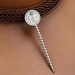 Personalized Cattle Brand Turquoise Initials Western Style Cowboy Toothpick Hat Pin Birthday Anniversary Gift for Cowboy Man