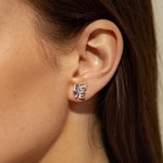 Personalisierte Geburtsstein Liebe Hochland Kuh Halskette Ohrringe Zierliche Schmuck täglich tragen Geburtstagsgeschenk für Frauen Hochland Kuh Liebhaber