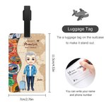 Etiquette de bagage personnalisée avec nom Accessoire de voyage Cadeau d'anniversaire pour la famille et les amis