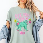 Personalized Chimpanzee Buffalo Crocodile Funny Goodbye Later Gator 100% Cotton T-shirt with Name Daily Wear Birthday Gift for Family Friends
