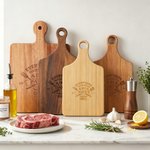 Personalised Engraved Everything Tastes Better Wooden Charcuterie Chopping Board with Handle and Year Home Decor Birthday Father's Day Gift for Dad