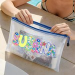Bolsa de playa y piscina personalizada con nombre artístico impermeable libre de arena regalo vacaciones de verano para mujer