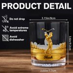 Verre à whisky 10 oz Rock Old Fashioned Cadeau d'anniversaire pour homme amateur de golf