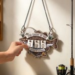 Pesce personalizzato catturato quest'anno appeso con nome Regalo di compleanno per la festa del papà per il nonno pescatore appassionato di pesca