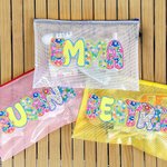 Bolsa de playa y piscina personalizada con nombre artístico impermeable libre de arena regalo vacaciones de verano para mujer