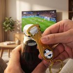 Personalised World Cup Trophy Photo Design Bottle Opener Keychain with Name and Number Sports Memorabilia Birthday Father's Day Gift for Soccer Fans