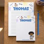 Bloc de notas personalizado para niños con 40/80 páginas y nombre Uso diario Vuelta al cole Cumpleaños Regalo para niños Estudiantes