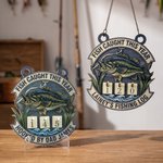Pesce personalizzato catturato quest'anno appeso con nome Regalo di compleanno per la festa del papà per il nonno pescatore appassionato di pesca