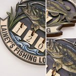 Pesce personalizzato catturato quest'anno appeso con nome Regalo di compleanno per la festa del papà per il nonno pescatore appassionato di pesca