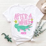 Personalized Chimpanzee Buffalo Crocodile Funny Goodbye Later Gator 100% Cotton T-shirt with Name Daily Wear Birthday Gift for Family Friends