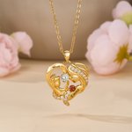 Personalized Dainty Mother and Child Birthstone Necklace with Engraved Mom and Kid Name Birthday Mother's Day Gift for Mom Grandma Woman