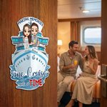 Personalized Cartoon Couple Character Cruise Ship Fridge Magnet with Name Home Decor Birthday Summer Travel Gift for Couple