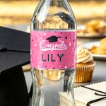 Personalized Grad Class of 2026 Set of 20 Waterproof Graduation Water Bottle Labels Stickers with Name and Year Graduation Party Gift for Graduates