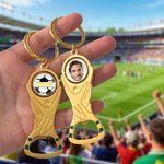 Personalised World Cup Trophy Photo Design Bottle Opener Keychain with Name and Number Sports Memorabilia Birthday Father's Day Gift for Soccer Fans