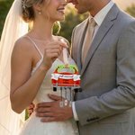 Ornement personnalisé en acrylique pour voiture de mariage multicolore avec texte Newly Married Christmas Wedding Anniversary Gift for Newlyweds