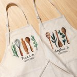 Tablier et gants de pâtisserie aquarelle personnalisés avec nom Cadeau de pendaison de crémaillère pour les mamans boulangères