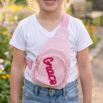 Personalized Multicolor Name Corduroy Mini Sling Purse Daily Play Outdoor Activities Birthday Gift for Toddlers Kids