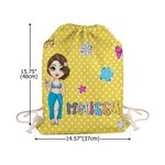 Personalizzato colorato personaggio dei cartoni animati stelle coulisse borsa con nome attività all'aperto spiaggia festa di compleanno regalo per le ragazze donne Besties