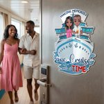 Personalized Cartoon Couple Character Cruise Ship Fridge Magnet with Name Home Decor Birthday Summer Travel Gift for Couple