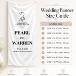 Personalised Wedding Themed Silk Banner with Name Text and Date Wedding Party Gift for Couples Newlyweds