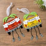 Ornement personnalisé en acrylique pour voiture de mariage multicolore avec texte Newly Married Christmas Wedding Anniversary Gift for Newlyweds