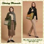 Personalised Butterfly Birth Flower Corduroy Large Capacity Tote Bag with Name and Side Pockets Daily Use Birthday Gift for Women