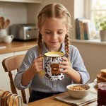 Personalised Cute Highland Cow Ceramic Coffee Mug with Name and Coaster Birthday Gift for Highland Cow Lover