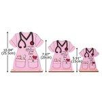 Ornement personnalisé en uniforme d'infirmière avec titre et nom Décoration en bois Semaine des infirmières Cadeau pour infirmière