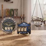 Pesce personalizzato catturato quest'anno appeso con nome Regalo di compleanno per la festa del papà per il nonno pescatore appassionato di pesca