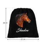 Set de 2 pochettes d'étriers personnalisées avec nom et portrait de cheval - Cadeau d'anniversaire pour les amoureux d'équitation