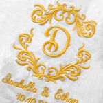 Personalised Wedding Initial Handkerchief with Embroidery Name and Date Bridal Shower Wedding Gift for Bride