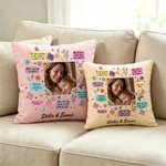 Personalizzato mamma citazione foto floreale morbido cuscino copertina con nome Home Sofa Decor regalo di compleanno per la mamma nonna