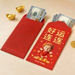 Enveloppe rouge avec nom pour le Nouvel An Lunaire Cadeau d'anniversaire pour les amis et les enfants