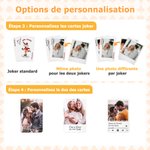 Carte à jouer personnalisée avec photo nom et date - Boîte de rangement à choix - Cadeau fête de famille Saint-Valentin pour couple amis famille