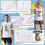 Personalized Cute Cat Dog Pet Photo Design Loose Fit Breathable Tank Top with Text Daily Wear Pet Party Birthday Gift for Pet Owner