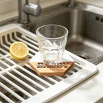 Personalised Engraved Title 1-4 Names Acacia Marble 11 Pcs Cutting Board Coaster Set with Bowl and Spoon Father's Day Housewarming Gift for Dad