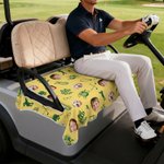 Elementi di golf personalizzati Miglior papà con foto di design Coprisedile carrello da golf Festa del papà Club Team Regalo di compleanno per gli amanti del golf