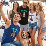Personalized Cute Cat Dog Pet Photo Design Loose Fit Breathable Tank Top with Text Daily Wear Pet Party Birthday Gift for Pet Owner