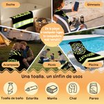 Toalla de playa personalizada de secado rápido con nombre y elementos de bomberos regalo de cumpleaños y día del padre para papás bomberos