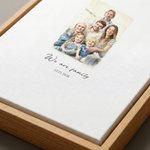 Personalized Watercolour Style Wedding Photo Canvas Prints with Name and Date Message Board Wall Decor Wedding Gift for Newlyweds