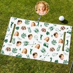 Elementi di golf personalizzati Miglior papà con foto di design Coprisedile carrello da golf Festa del papà Club Team Regalo di compleanno per gli amanti del golf