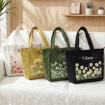 Personalisierte Aquarell Geburt Blume große Kapazität Cord Tragetasche mit Namen täglichen Gebrauch Reise Geburtstag Geschenk für Frauen