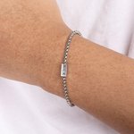 Personalized Adjustable Metal Bracelet with 1-4 Texts Birthday Anniversary Father's Day Gift for Man Daddy