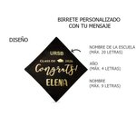 Oso de peluche graduación personalizado con birrete escudo escolar y nombre promoción 2026 regalo de graduación para niños graduados