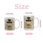 Personalized Class of 2026 Graduation Cap Crystalline Shimmering Effect 11 oz 15 oz Ceramic Mug with Name Daily Use Graduation Gift for Graduates