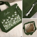 Personalisierte Aquarell Geburt Blume große Kapazität Cord Tragetasche mit Namen täglichen Gebrauch Reise Geburtstag Geschenk für Frauen