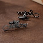 Personalized Simple Name Sterling Silver A Pair of Wedding Men Cufflinks Clothes Accessories Wedding Anniversary Gift for Groom Groomsman