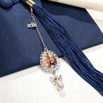 Personalisierte Perle Schmetterling Abschlusskappe Charme Quaste Memorial Ornament mit Foto Klasse von 2026 Graduierung Geschenk für Absolventen