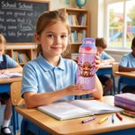 Personalizada Nacimiento Flor Highland Vaca Nombre 12 oz Botella de agua con pajita y asa de vuelta a la escuela Regalo de cumpleaños para las niñas